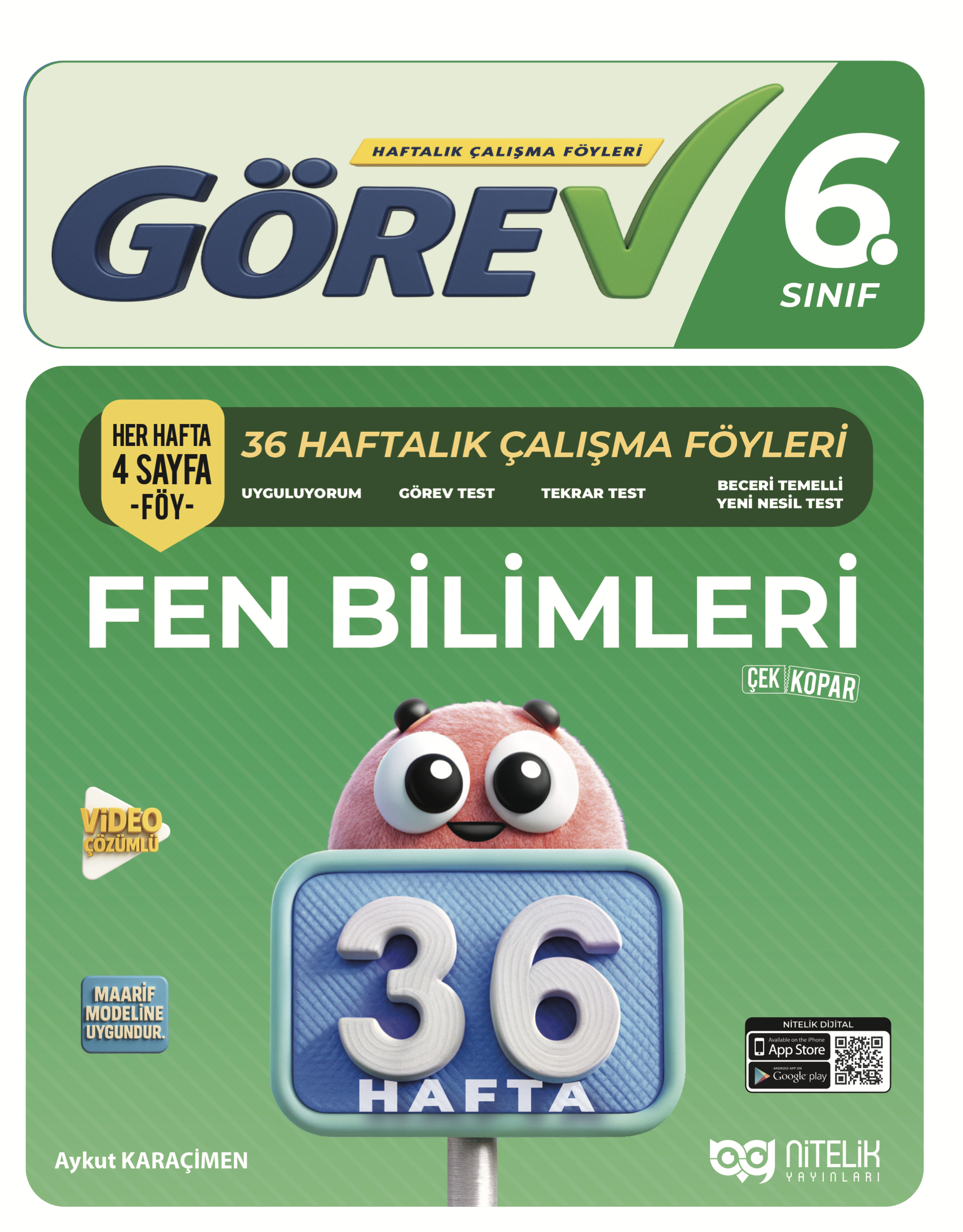 6. Sınıf Görev Fen Bilimleri Haftalık Çalışma Föyleri kapak görseli